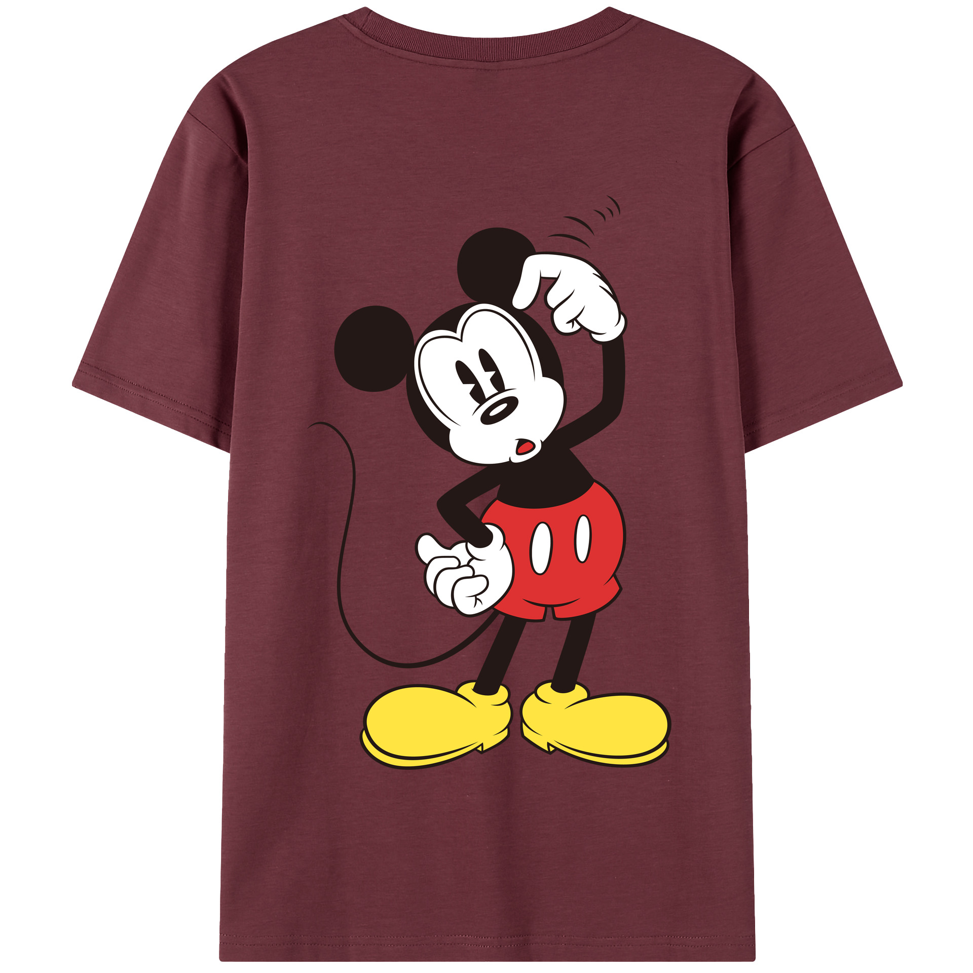 （画像用） ミッキーマウス Mickey Mouse 綿100％半袖Tシャツ（背面プリント）